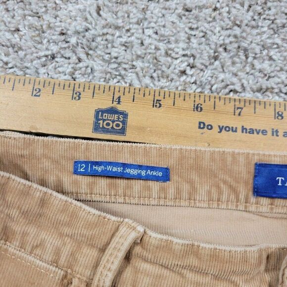 Talbots Pants Womens 12 Brown Corduroy High Waist Ankle Jegging - Picture 3 of 8